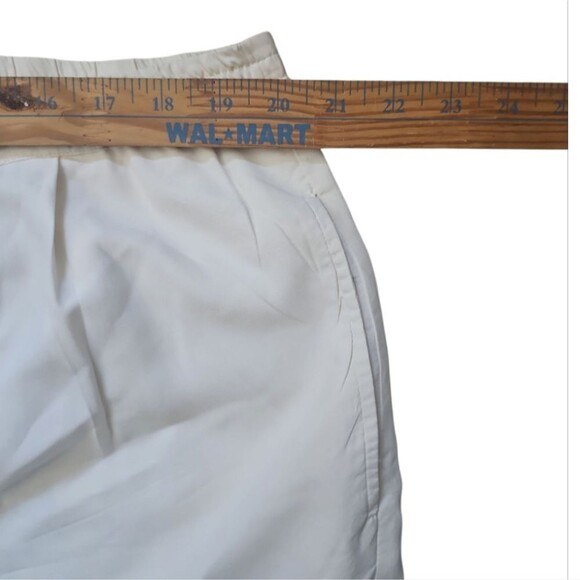 Vintage Allison Taylor 100% Silk Pants Sz 2X Minimalist Off White Trousers - Picture 10 of 11